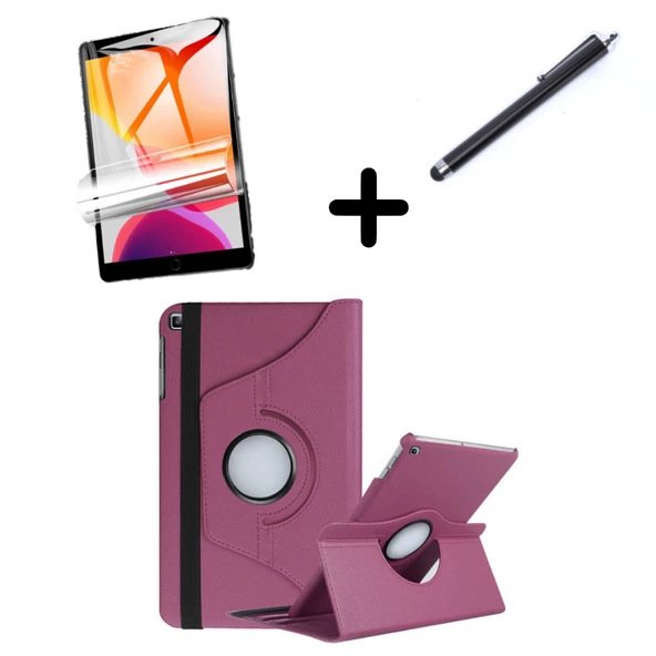 Samsung Galaxy Tab A9 Plus 11inç X210 X215 X216 Kılıf Dönen Tablet Kilifi Ekran Koruyucu+Kalem - 9