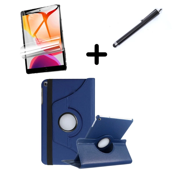 Samsung Galaxy Tab A9 Plus 11inç X210 X215 X216 Kılıf Dönen Tablet Kilifi Ekran Koruyucu+Kalem - 5