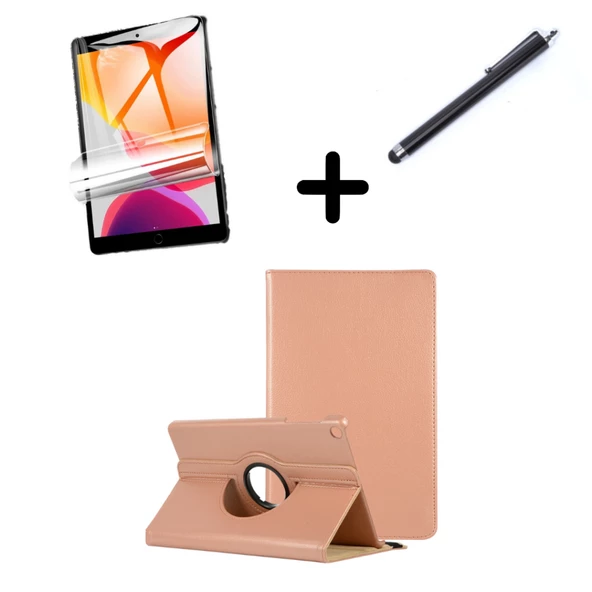 Samsung Galaxy Tab A9 Plus 11inç X210 X215 X216 Kılıf Dönen Tablet Kilifi Ekran Koruyucu+Kalem - 7