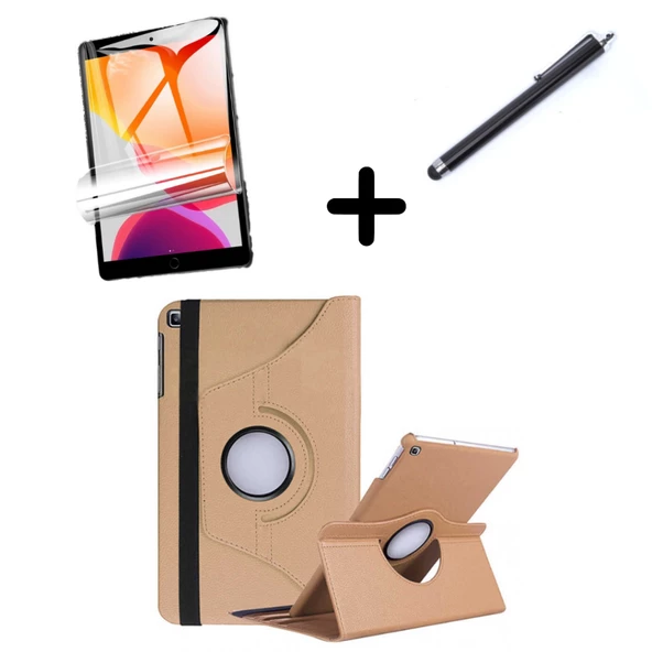 Samsung Galaxy Tab A9 Plus 11inç X210 X215 X216 Kılıf Dönen Tablet Kilifi Ekran Koruyucu+Kalem - 3