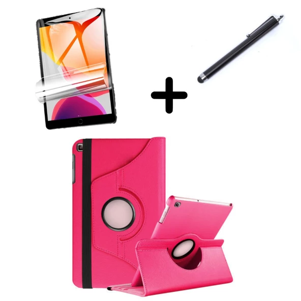 Samsung Galaxy Tab A9 Plus 11inç X210 X215 X216 Kılıf Dönen Tablet Kilifi Ekran Koruyucu+Kalem - 6