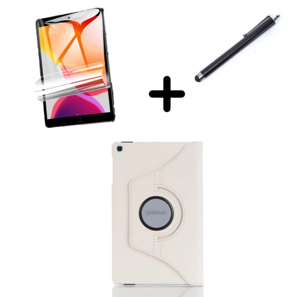 Samsung Galaxy Tab A9 8.7inç X110 X115 Kılıf Dönen Tablet Kilifi Ekran Koruyucu+Kalem - 10