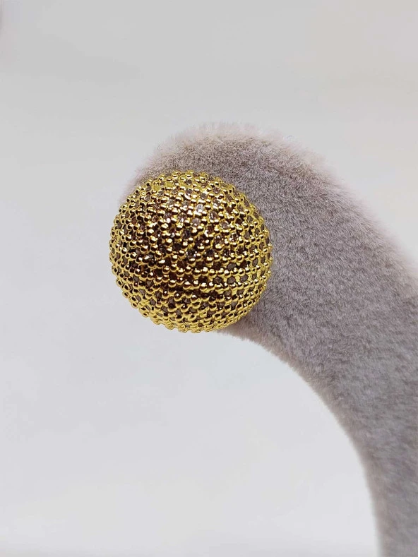 Altın Renkli Çelik Küpe (45426) - Resim 3