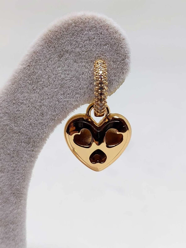 Altın Renkli Çelik Küpe (45430) - Resim 3