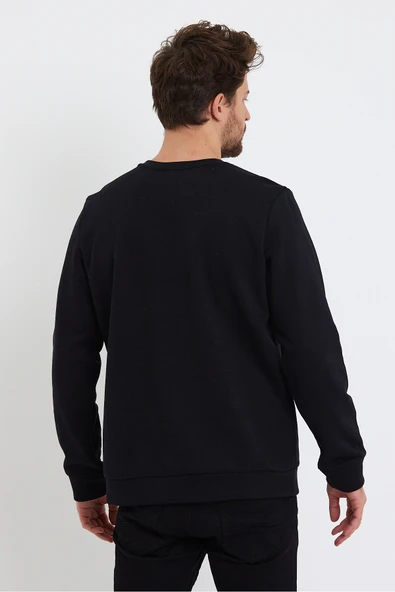 Süperlife Erkek Bisiklet Yaka 3 iplik Kalın Brooklyn Baskılı Sweatshirt SPR24sw29 - 5