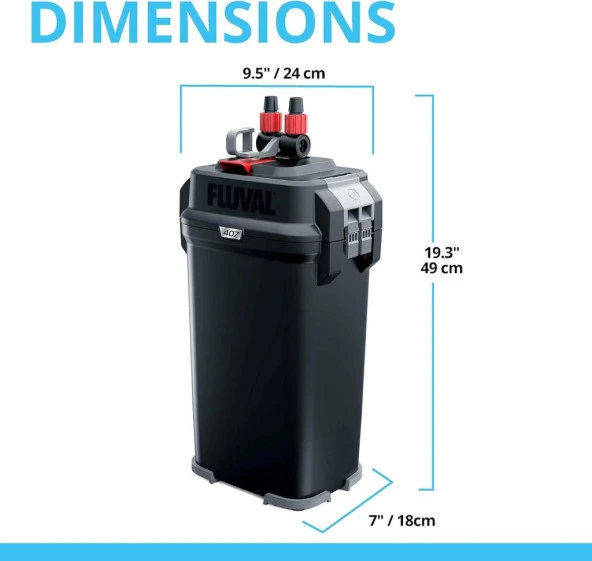 Fluval 407 Dış Filtre 1450 l/h / 150-500 Lt - 2