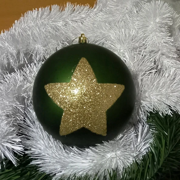 VIP DELUXE DEV BOYUT TOP SÜS 15 CM YEŞİL TOP SÜSLER DEV YILBAŞI AĞACI SÜSLERİ NOEL AĞACI SÜSLERİ