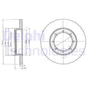 ARKA FREN AYNASI RENAULT MASTER III 10 OPEL MOVANO B 10 2.3dCi 302x18x 8DELİK ÇİFT TEKER ürün görseli