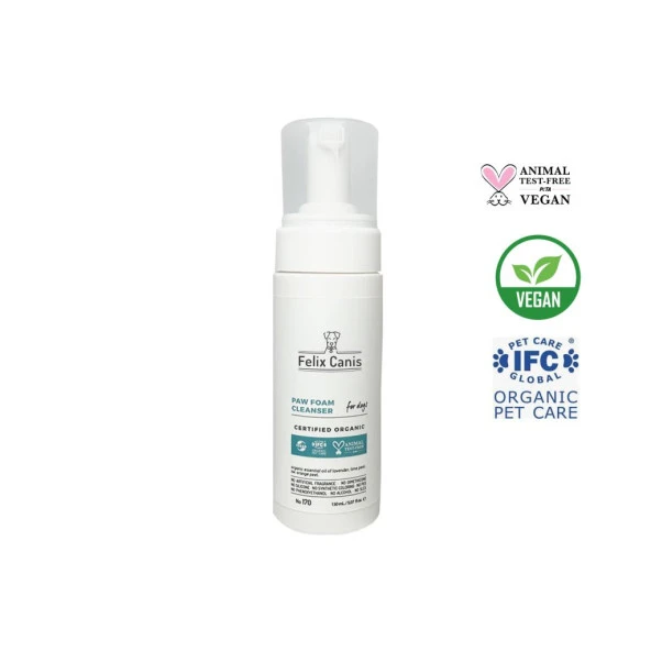 Köpek Pati Temizleme Köpüğü Organik ve Vegan 150Ml