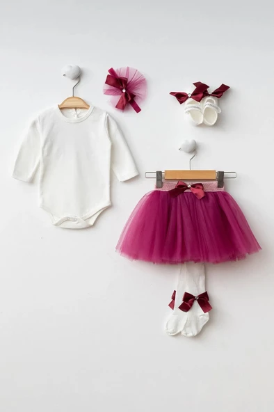 Kız Bebek Tütü Etekli Badili Melek Kanat Takım PNPN1122 - Resim 9