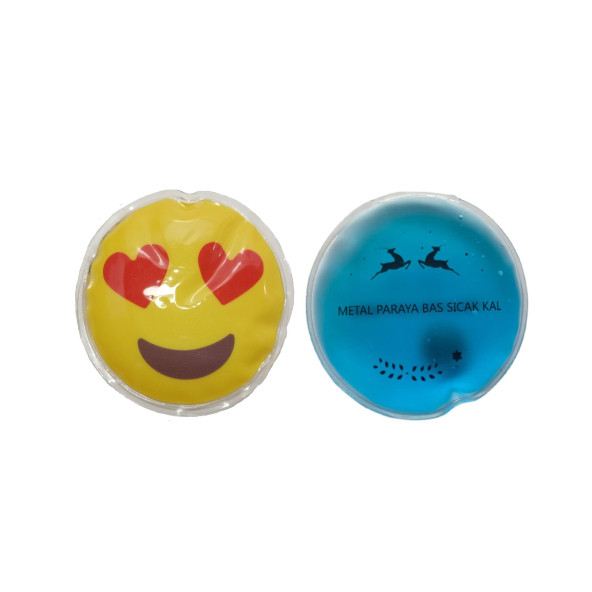 KALP EMOJİ MAVİ CEYLAN CEP SOBASI,EL ISITICI,2 ADET SICAK SU TORBASI PVC  9cm - 4