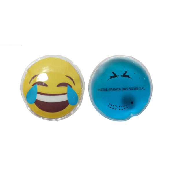 GÜLEN EMOJİ MAVİ CEYLAN CEP SOBASI,EL ISITICI,2 ADET SICAK SU TORBASI PVC  9cm - 4