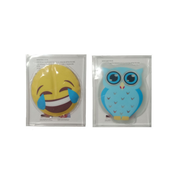 GÜLEN EMOJİ MAVİ BAYKUŞ CEP SOBASI,EL ISITICI,2 ADET SICAK SU TORBASI PVC  9cm - 6