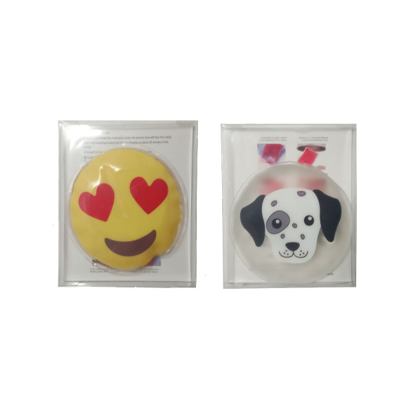 KALP EMOJİ,KÖPEK CEP SOBASI,EL ISITICI,2 ADET SICAK SU TORBASI PVC  9cm - 6