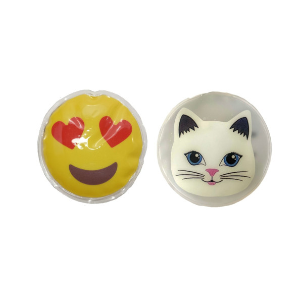 KALP EMOJİ,KEDİ CEP SOBASI,EL ISITICI,2 ADET SICAK SU TORBASI PVC  9cm - Resim 4