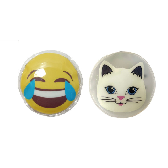 GÜLEN EMOJİ,KEDİ CEP SOBASI,EL ISITICI,2 ADET SICAK SU TORBASI PVC  9cm - 4