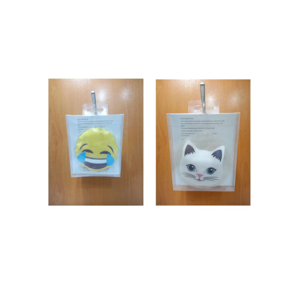 GÜLEN EMOJİ,KEDİ CEP SOBASI,EL ISITICI,2 ADET SICAK SU TORBASI PVC  9cm - 7