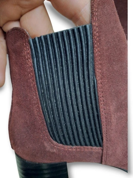 ZARA BORDO SÜET TOPUKLU BOT 36 - 7