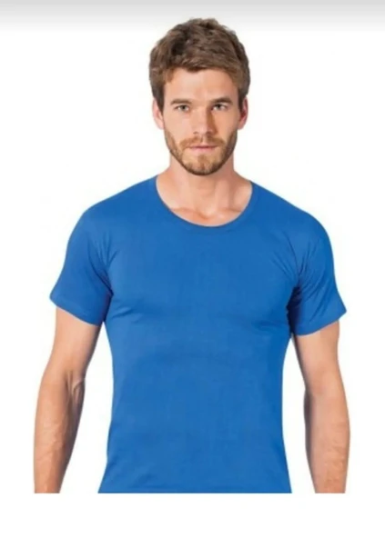 SEHER YILDIZI 0002 ERKEK BİSİKLET YAKA FANİLA 12 ADET  BEYAZ L - 3