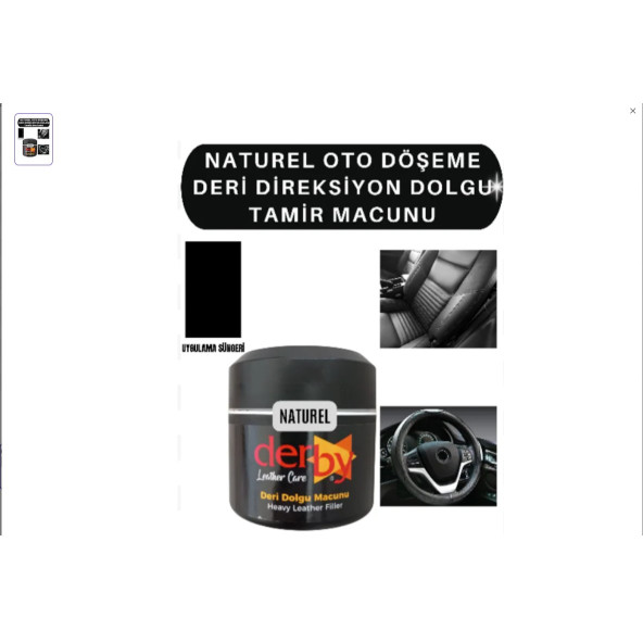 Derby Siyah Deri Döşeme Çatlak Giderici Dolgu Tamir Macunu - 4