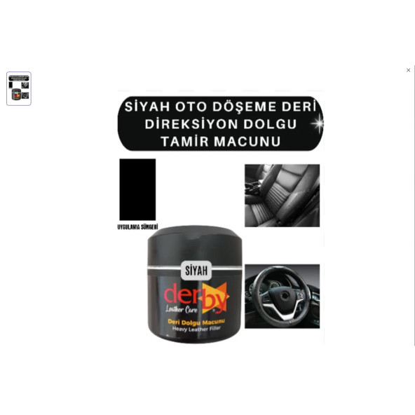Derby Siyah Deri Döşeme Çatlak Giderici Dolgu Tamir Macunu - 5