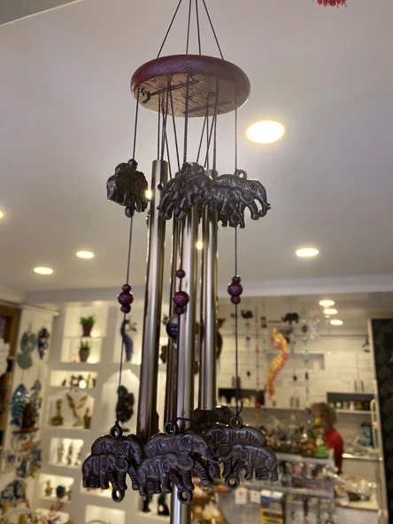 Deprem Çanı Zili Rüzgar Zili Feng Şui Filli - Resim 2