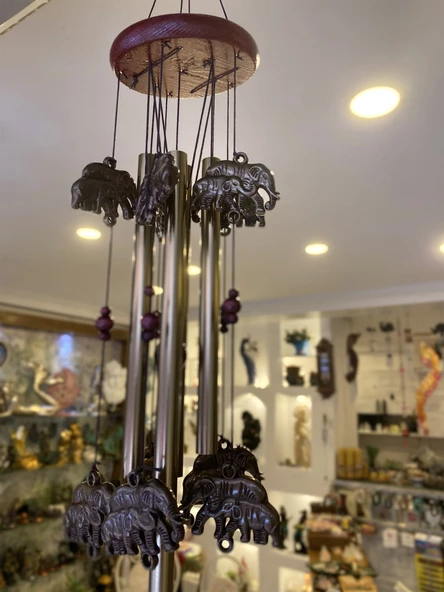 Deprem Çanı Zili Rüzgar Zili Feng Şui Filli - Resim 4