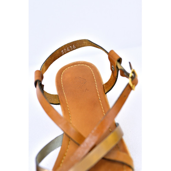 ALDO  39 GOLD ROSE PLATFORMLI BAĞCIKLI DÜZ TABAN SANDALET - 5