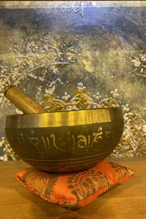Tibet Çanağı Çanı Kasesi Meditasyon Çanı Yoga Çanı Tibet Singing Bowl 16 cm