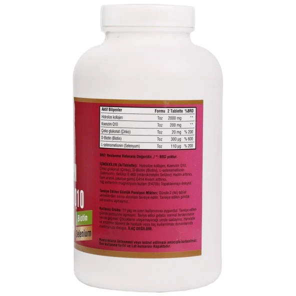 Ncs Balık Kollajeni Biotin Selenium Çinko Glukonat Koenzim Q10 Selenyum 90 Tablet - Resim 2