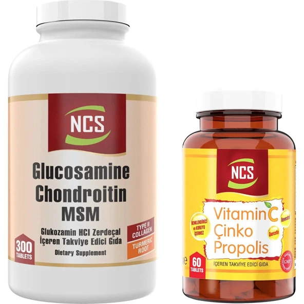 Vitamin C Çinko Propolis 60 Tablet+Glucosamine Msm 300 Tablet