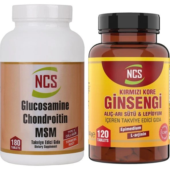 Ncs Glucosamine Chondroitin Msm Type 2 Collagen 180   Red Ginseng 120 Tablet Alıç Arı Sütü L Arginin Erkeklere Özel Formül