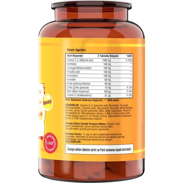 Vitamin C Çinko Propolis 60 Tablet+Glucosamine Msm 300 Tablet - 2