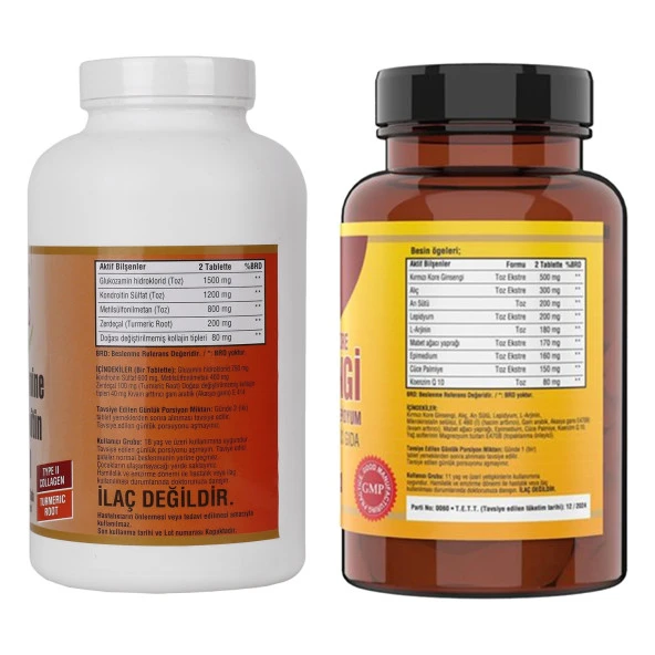 Ncs Glucosamine Chondroitin Msm Type 2 Collagen 180   Red Ginseng 120 Tablet Alıç Arı Sütü L Arginin Erkeklere Özel Formül - 2