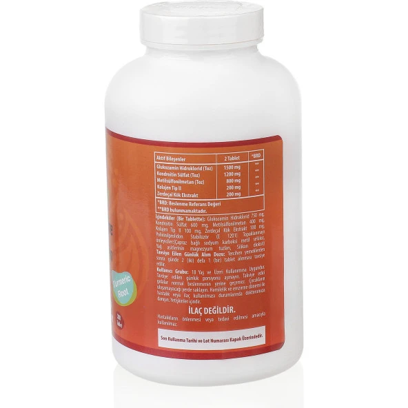 Ncs Glucosamine Chondroitin Msm Zerdeçal 2 Kutu 600 Tablet - Resim 2
