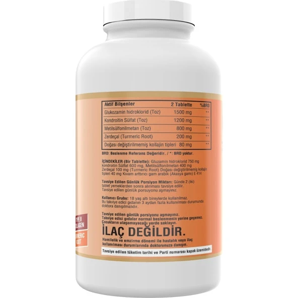 Ncs Glucosamine Chondroitin Msm Collagen Type 2 2 Adet 300 Tablet - Resim 3
