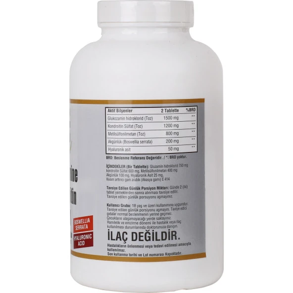 Ncs Glucosamine Chondroitin Msm Hyaluronic Acid 120 Tablet - Resim 2
