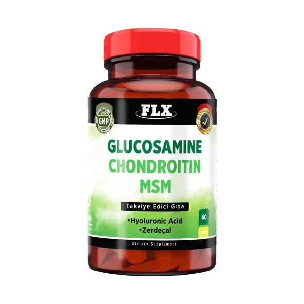 FLX Glucosamine Chondroitin Msm Hyoluronic Asit Zerdeçal 60 Tablet