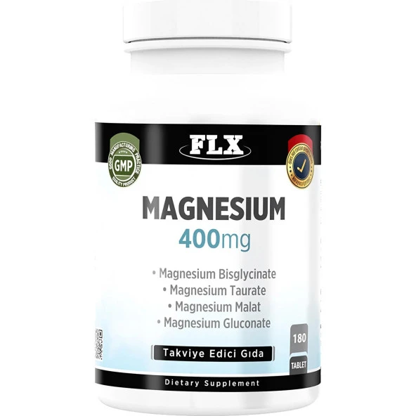 FLX Magnesium Bisglisinat Malat Taurat Glukonat 180 Tablet