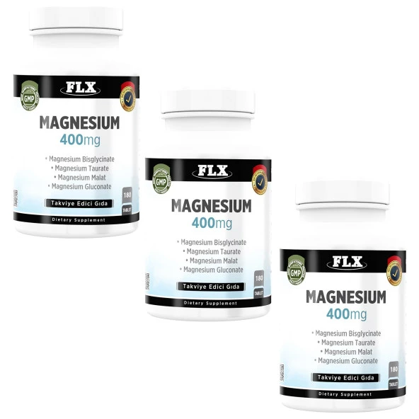 FLX Magnesium Bisglisinat Malat Taurat Glukonat 3 KUTU180 Tablet ürün görseli