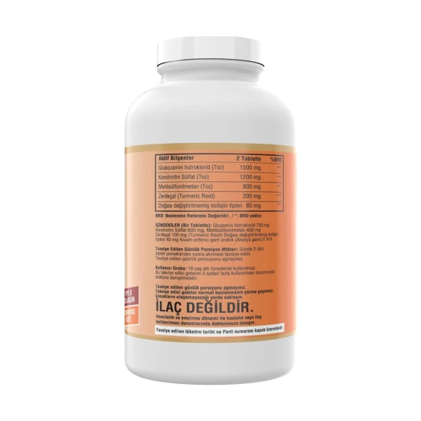 Ncs Glucosamine Chondroitin Msm 300 Tablet  Zerdaçal - Resim 2