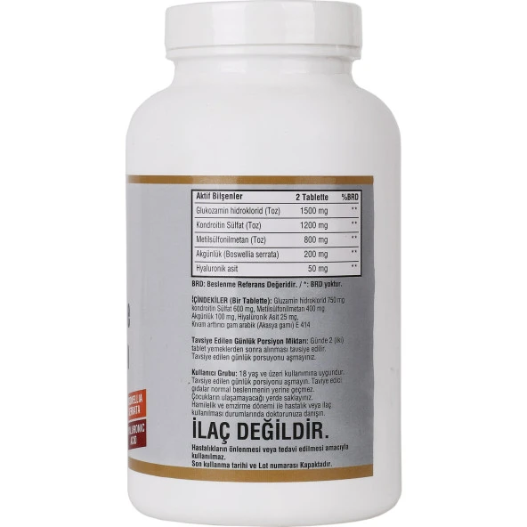 Ncs Glucosamine Kondroitin Msm Hyaluronic Acid 180 Tablet - Resim 2