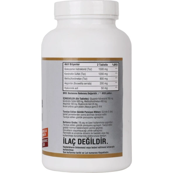 NCS Glucosamine Chondroitin MSM Hyaluronic Acid Bosvella 3 KUTU 360 TABLET - Resim 3
