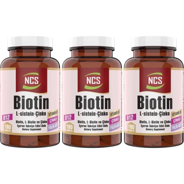Ncs Biotin L-Sistein Çinko Folik Asit 540 Tablet