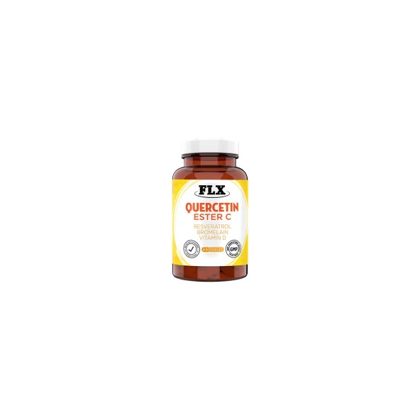FLX Quercetin Complex Kuersetin Ester C Vitamin D Aserola Rutin Resveratrol Magnezyum Bromelain 60 Tablet ürün görseli
