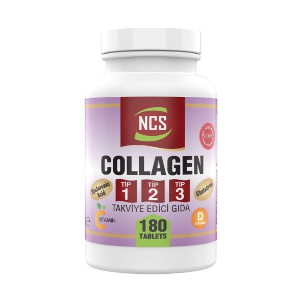 Ncs Collagen Type 1-2-3 () 1000 Mg 180 Tablet Glutatyon Vitamin D  Hyaluronic Acid Vitamin C
