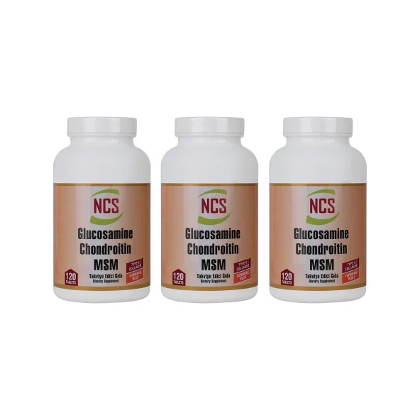 Ncs Glucosamine Chondroitin Msm Type Iı Collagen Turmeric 120 Tablet x 3 Adet