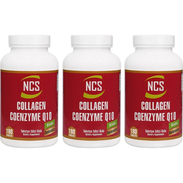 Ncs Hidrolize Collagen Coenzyme Q10 Biotin Zinc Selenium 180 Tablet x 3 Adet