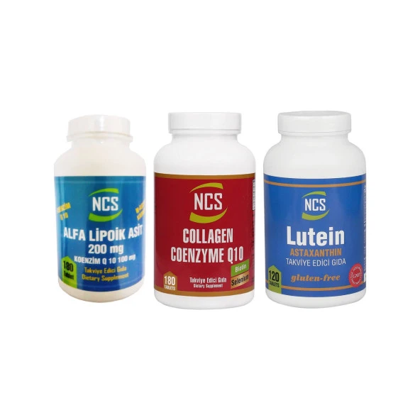 Ncs 3 lü Set Collagen Co-Enzyme Q10 + Alpha Lipoic Acid + Lutein ürün görseli