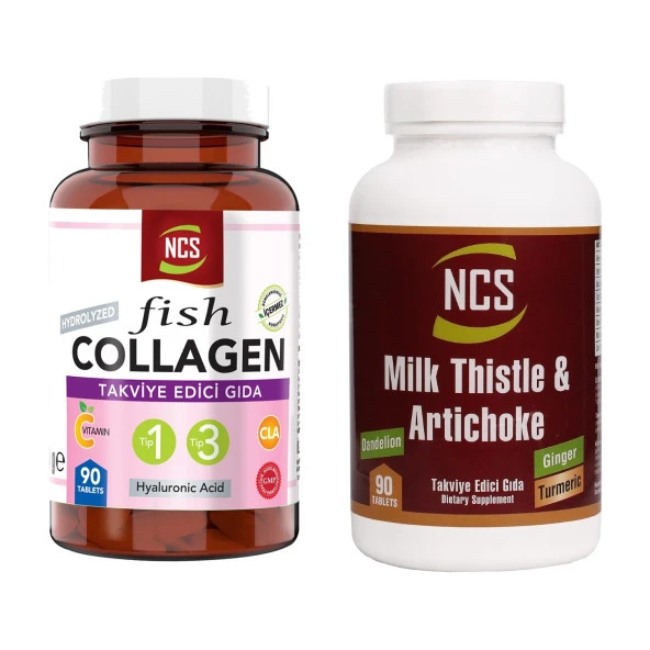 Ncs Balık Collagen Cla Biotin Type Tip 1 Tip 3 Çinko Hyaluronic Acid   Milk Thistle Artichoke Zerdeçal Karahindiba Zencefil Maydanoz Deve Dikeni Enginar